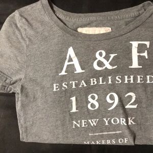 A&F grey graphic T